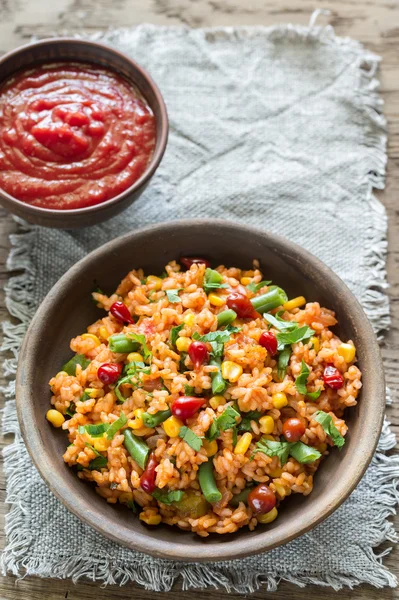 Cuenco de arroz mexicano — Foto de Stock