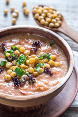 Nohut Çorbası ahşap tablo
