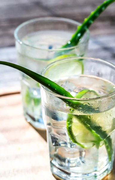 Coquetéis de Aloe Vera e suco de coco — Fotografia de Stock