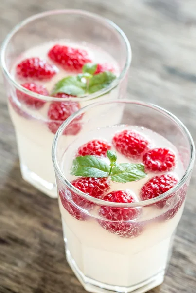 Sparkling Raspberry - Limoncello Cocktail — Stock Photo, Image