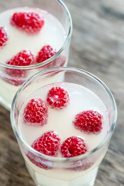 Šumivé Malina - Limoncello koktejl — Stock fotografie