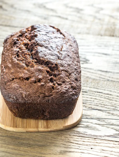 Pane di pane alla banana e cioccolato con crema al cioccolato — Foto Stock