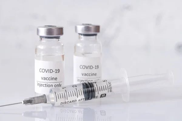 Two Tubes Covid Coronavirus Vaccine — Stock Photo, Image