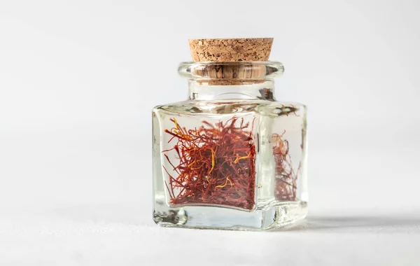 Saffron Threads Glass Veal Close — Stock Photo, Image