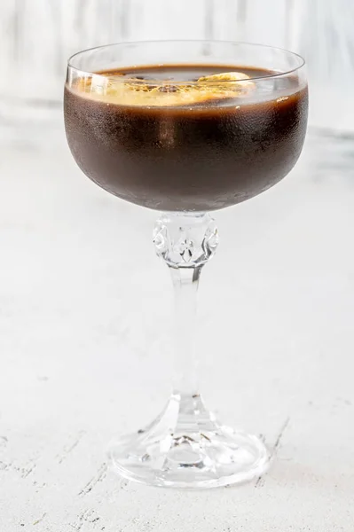 Copa Chocolate Naranja Espresso Martini Cóctel — Foto de Stock