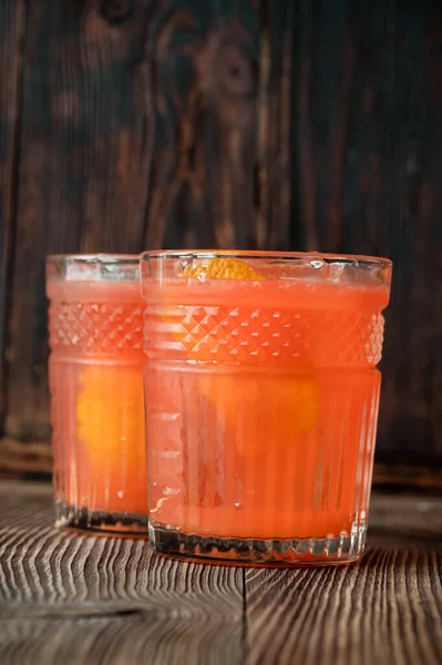 Twee Glazen Orange Blossom Cocktail — Stockfoto