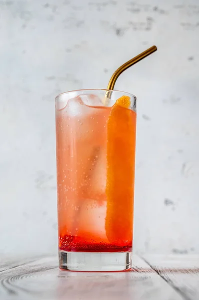 Glas Shirley Temple Alkoholfreier Cocktail Nahaufnahme — Stockfoto