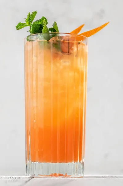 Glas Carta Switchel Cocktail Garniert Mit Frischer Minze — Stockfoto