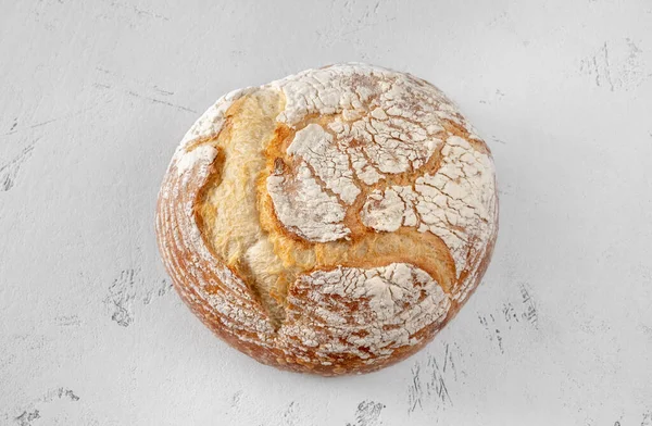 Loaf Fresh Sourdough Bread White Background — Stock Photo, Image