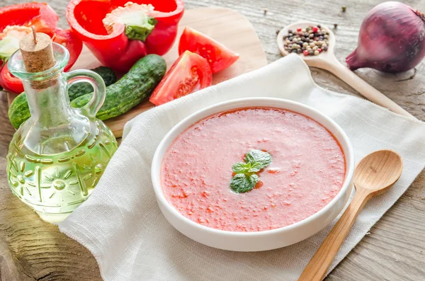 Gazpacho Közeli Része — Stock Fotó