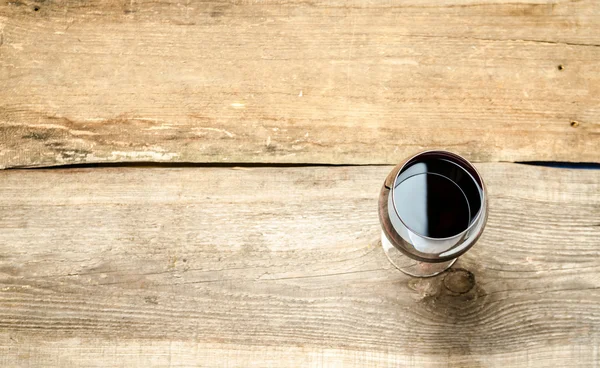 Red Wine In A Wine Glass. The Top View — Stock Photo, Image