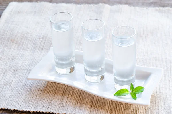 Glasögon av vodka — Stockfoto