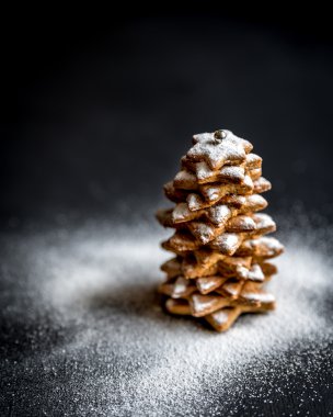Ev yapımı tatlı Noel ağacı