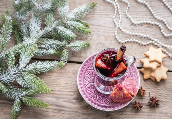 Vinho amontoado na véspera de Natal — Fotografia de Stock