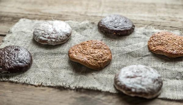 Gâteaux de pain d'épice glacés — Photo