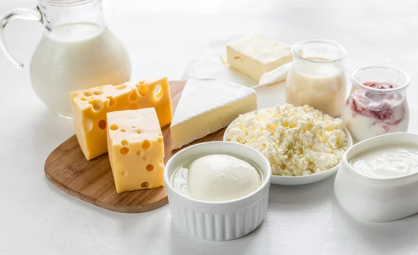 Sortiment an Milchprodukten — Stockfoto