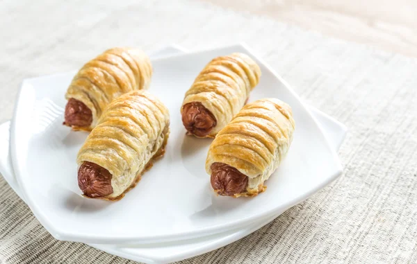 Rouleaux de saucisses — Photo