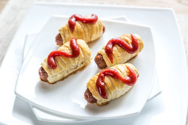 Sausage rolls — Stock Photo, Image