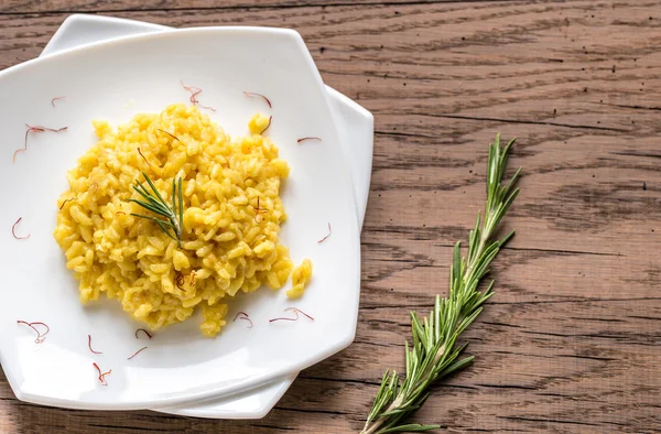 Risotto med saffran — Stockfoto