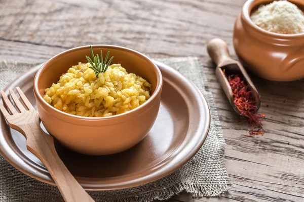 Risotto med saffran — Stockfoto