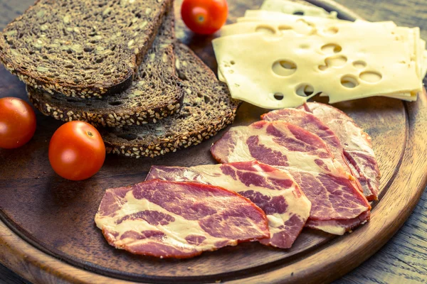 Sandwiches with  ham and cheese — Stock Photo, Image