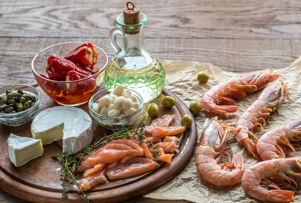 Zutaten für mediterrane Ernährung — Stockfoto