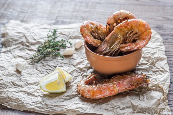 Gebratene Garnelen — Stockfoto