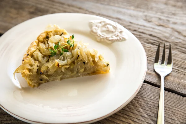 Torta de cebola aberta francesa — Fotografia de Stock