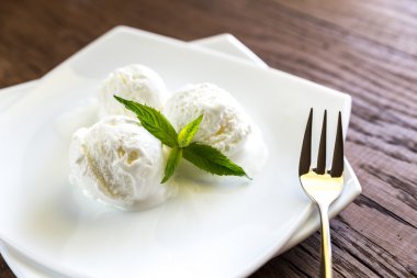 Vanilyalı dondurma.