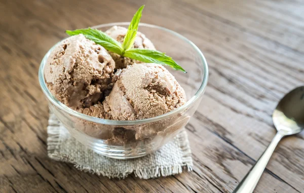 Chocolate ice cream — Stock Photo, Image