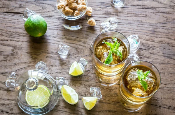 Glasses of rum — Stock Photo, Image