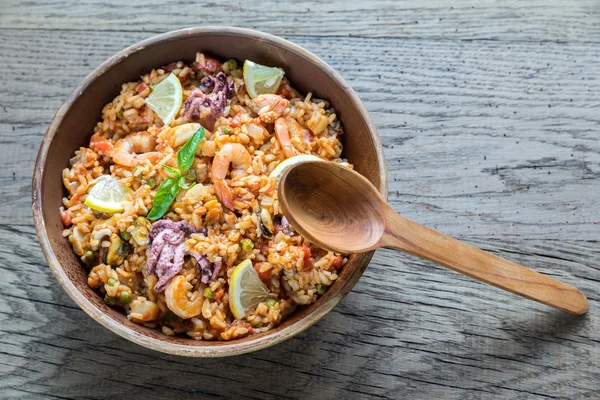 Paella de mariscos — Foto de Stock