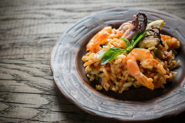 Vis paella — Stockfoto