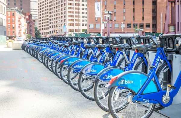 Estación de bicicletas Citi en Manhattan — Foto de Stock