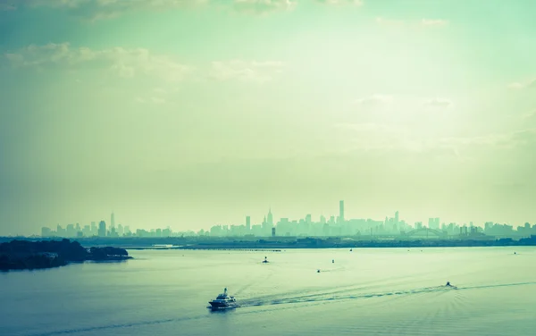 Uitzicht op Manhattan skyline — Stockfoto