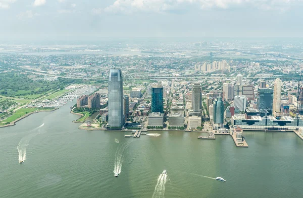 Vista aérea sobre Jersey City em Nova York — Fotografia de Stock