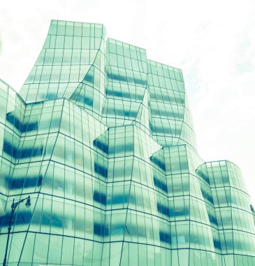 View of IAC Building facade in New York clipart