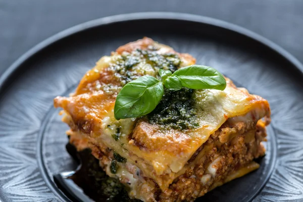 Lasagne mit Pesto — Stockfoto