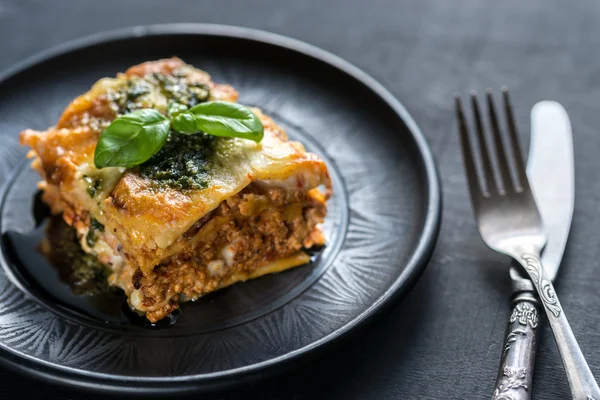 Lasagna with pesto — Stock Photo, Image