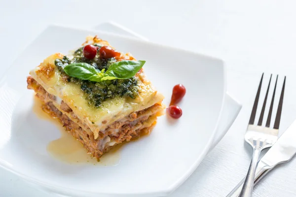 Lasagne met pesto — Stockfoto
