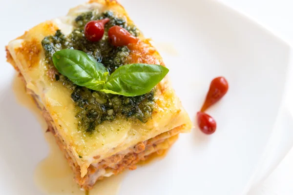 Lasagne met pesto — Stockfoto