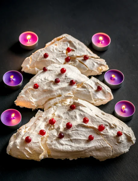 Meringue kerstboom — Stockfoto