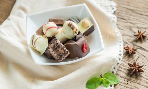 Swiss chocolate candies — Stock Photo, Image