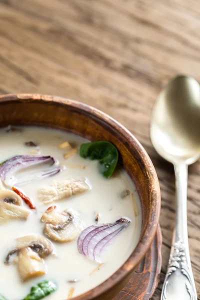 Thai coconut cream soup — Stock Photo, Image