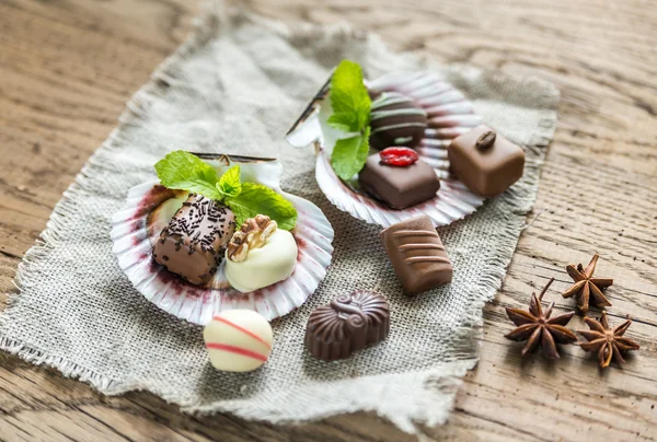 Luxus csokoládé cukorka — Stock Fotó