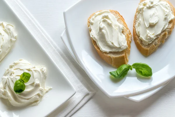 クリーム チーズのサンドイッチ — ストック写真