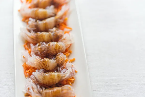 Shirataki noodles with soy sauce — Stock Photo, Image