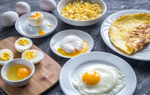 Různé způsoby vaření vajec — Stock fotografie