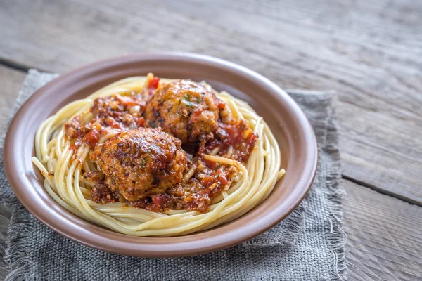 Albóndigas de pavo con pasta — Foto de Stock