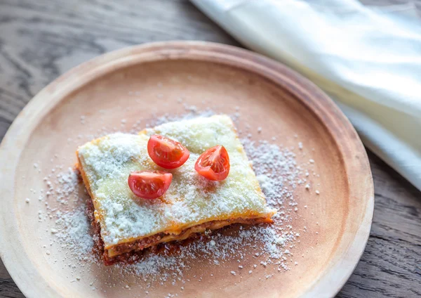 Lasagna with cherry tomatoes — Stock Photo, Image